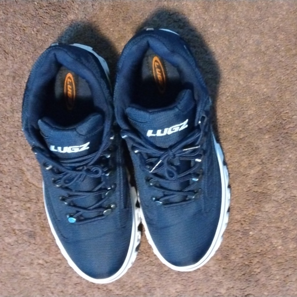 Lugz mens size 10 shoes navy blue and white